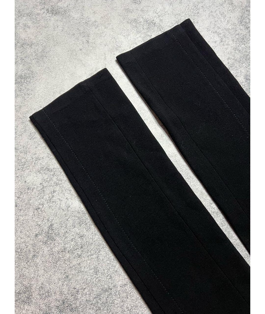 VERSUS VERSACE Черные шерстяные прямые брюки, фото 4