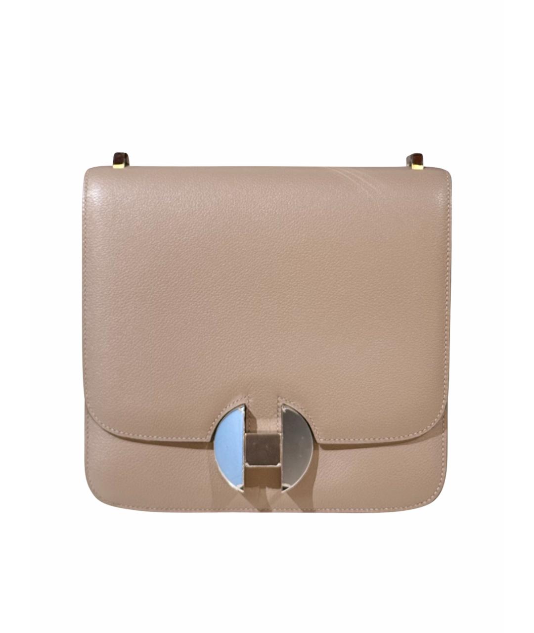 HERMES Серая кожаная сумка через плечо, фото 1