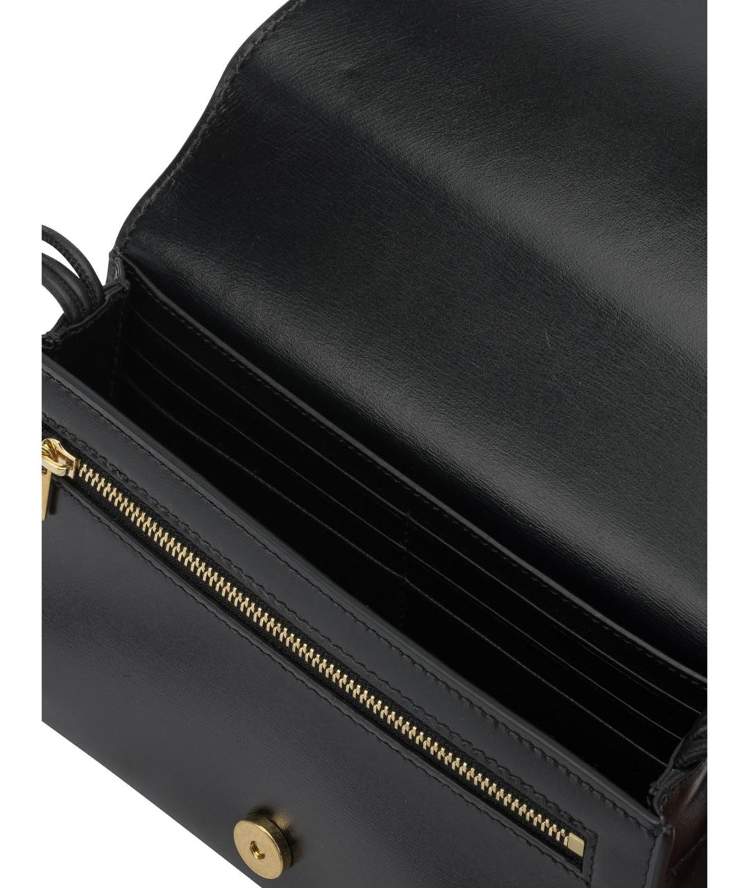 JIL SANDER Черный кожаный кошелек, фото 5