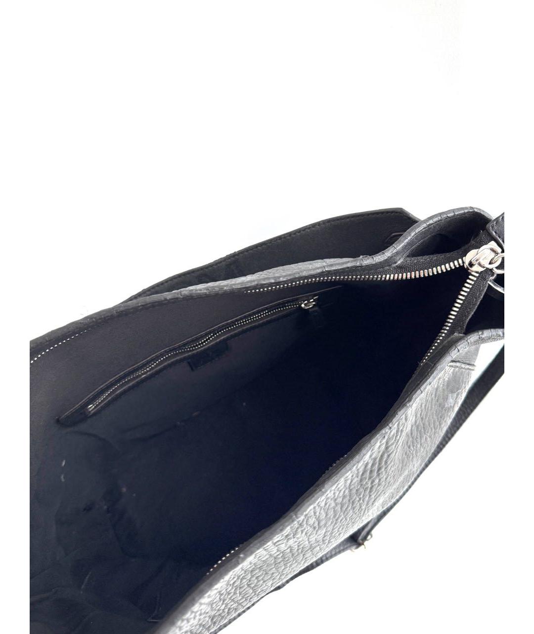 MCM Антрацитовая кожаная сумка через плечо, фото 7