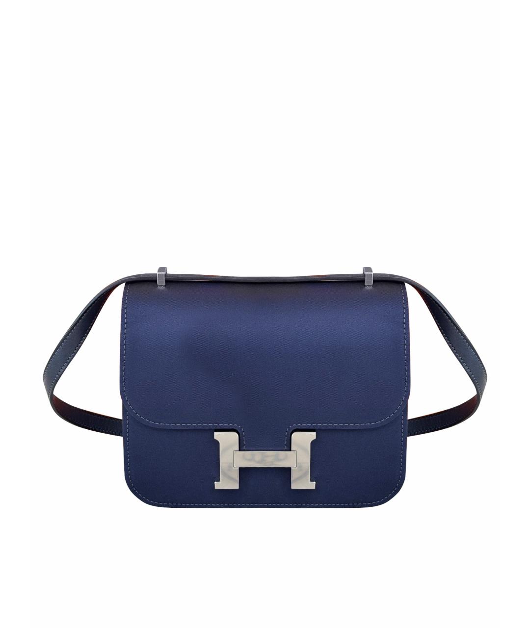 HERMES Синяя кожаная сумка через плечо, фото 1
