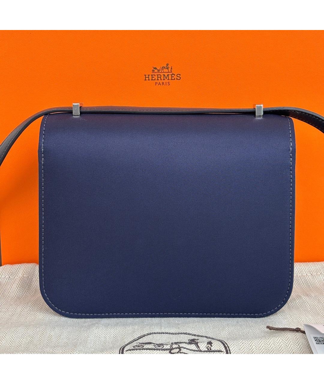 HERMES Синяя кожаная сумка через плечо, фото 4