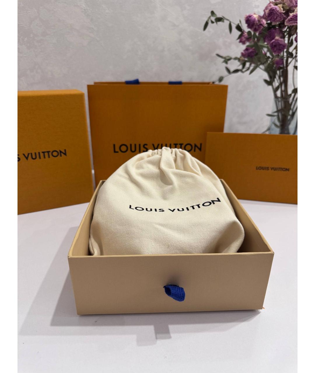 LOUIS VUITTON Серый кожаный ремень, фото 5