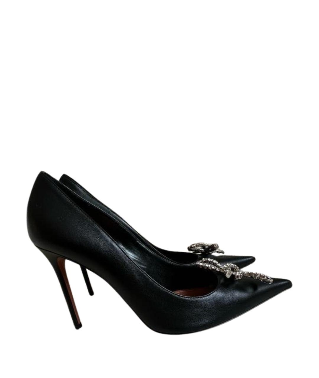 Amina Muaddi Черные кожаные туфли, фото 1