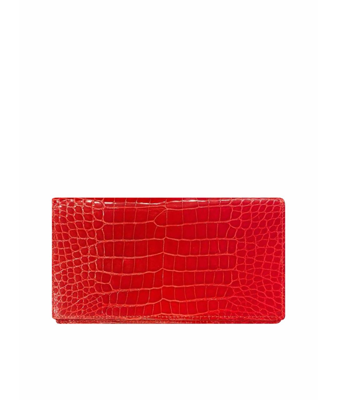 ZILLI Красный кошелек из экзотической кожи, фото 1