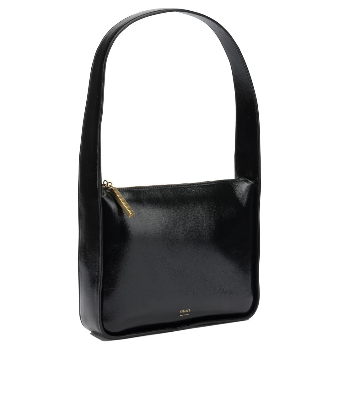 KHAITE Черная кожаная сумка через плечо, фото 2