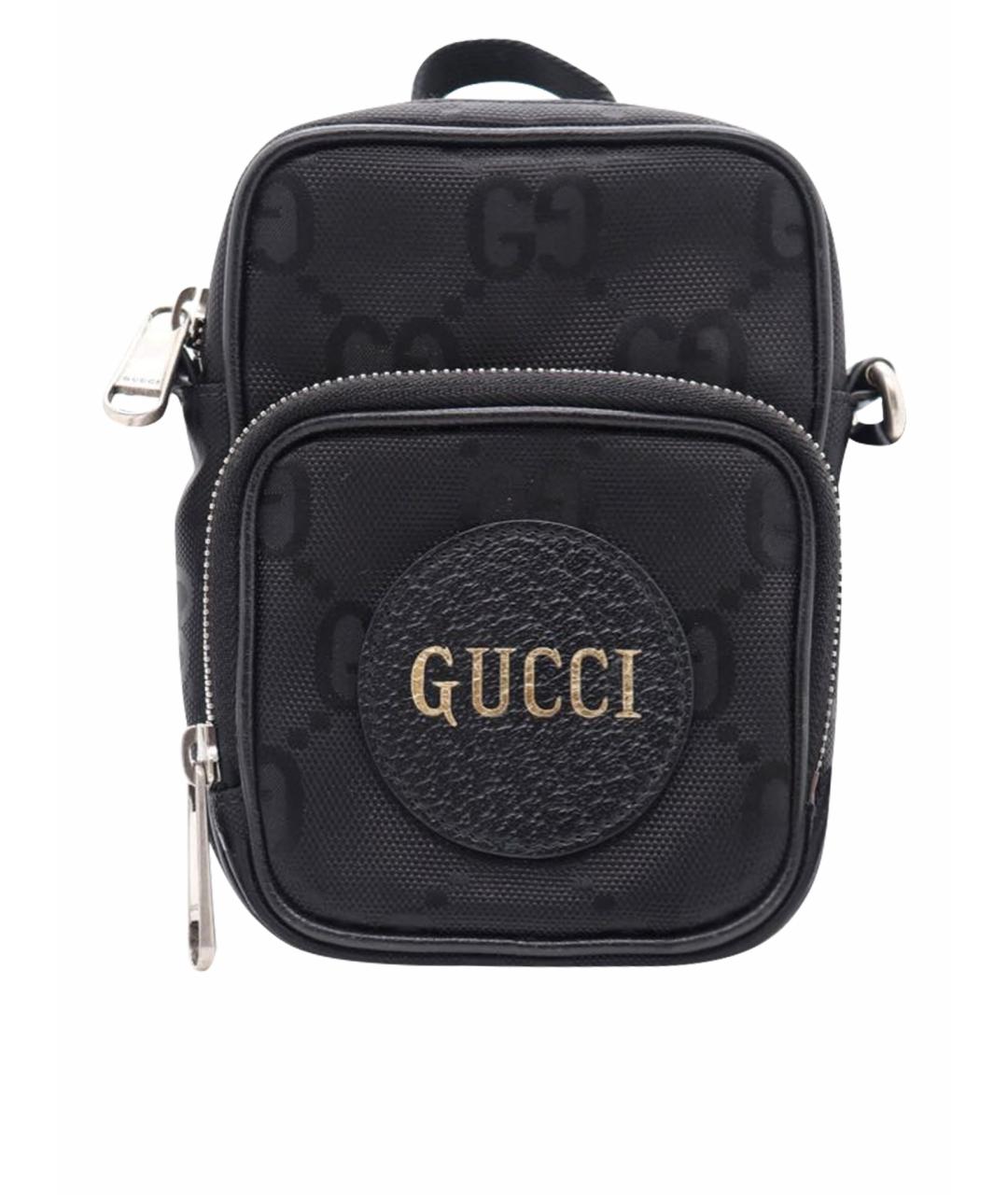 GUCCI Черная тканевая сумка через плечо, фото 1