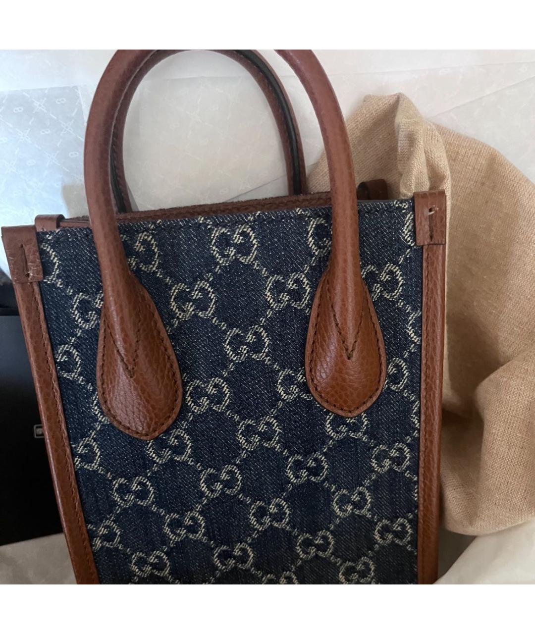 GUCCI Темно-синяя сумка через плечо, фото 3