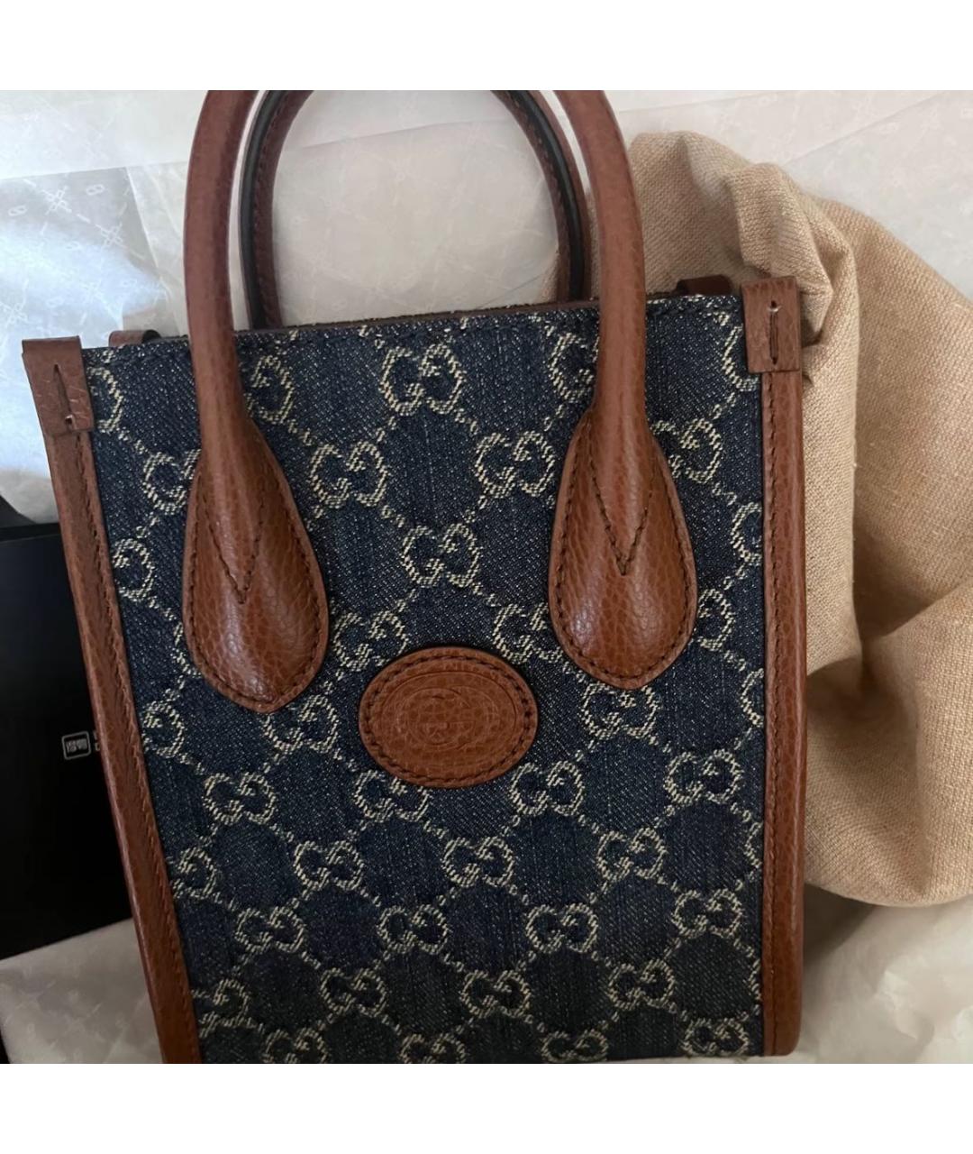 GUCCI Темно-синяя сумка через плечо, фото 2