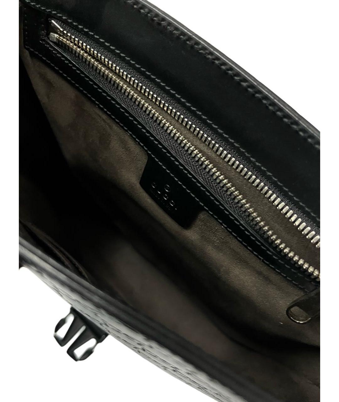 GUCCI Черная кожаная сумка на плечо, фото 3
