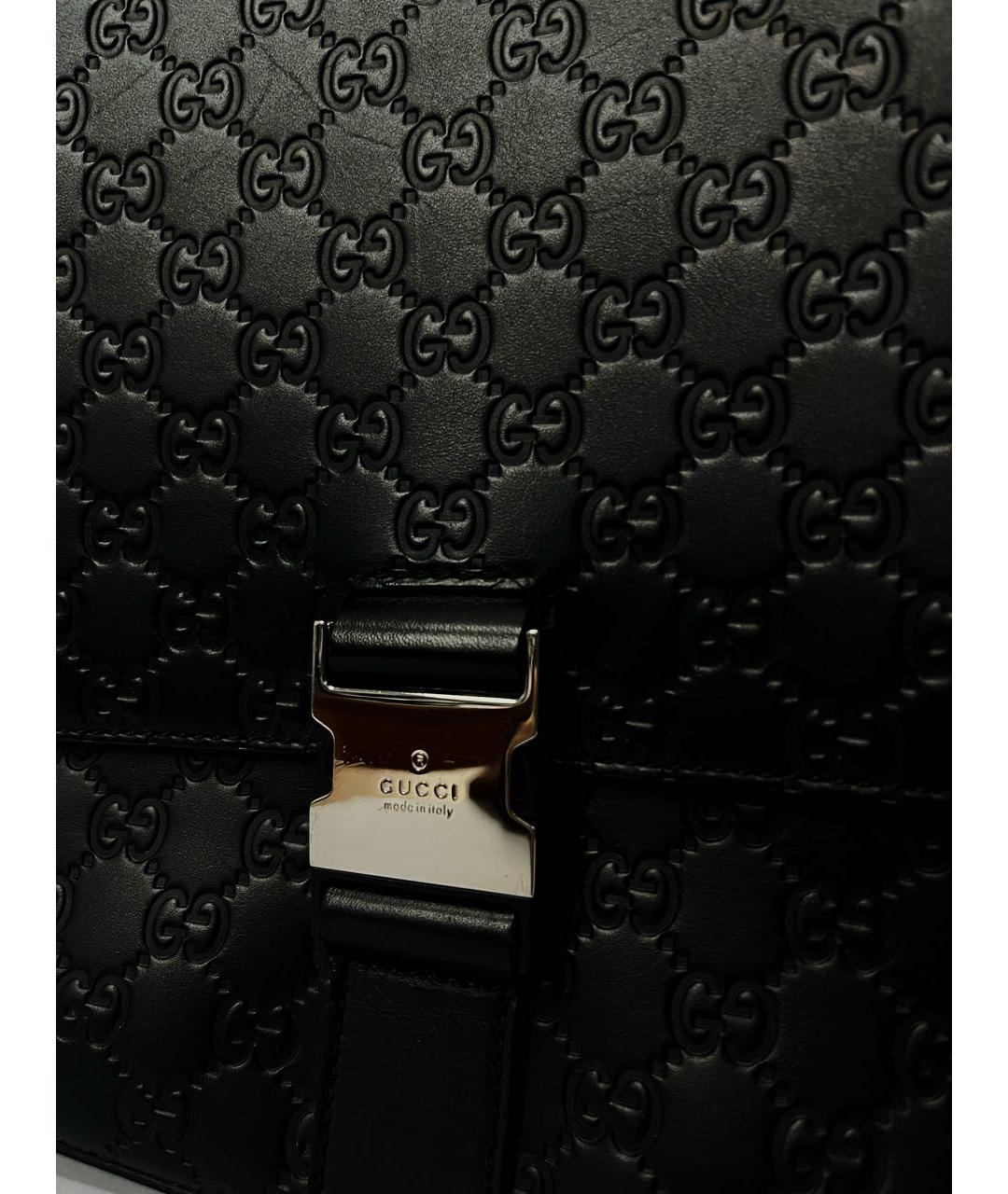 GUCCI Черная кожаная сумка на плечо, фото 2