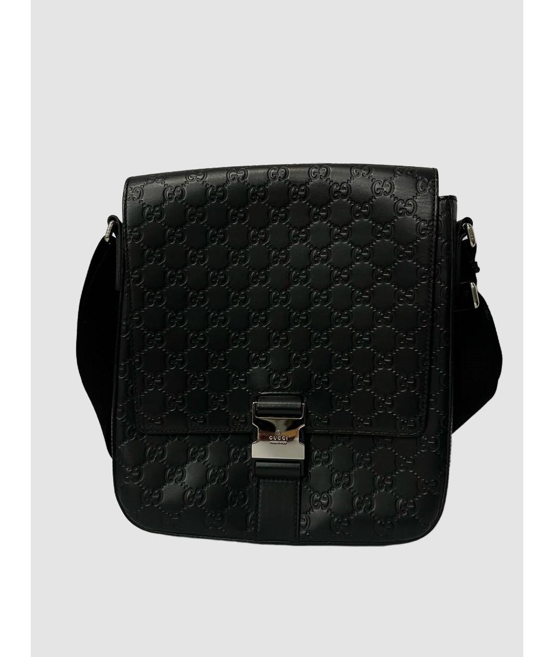 GUCCI Черная кожаная сумка на плечо, фото 4