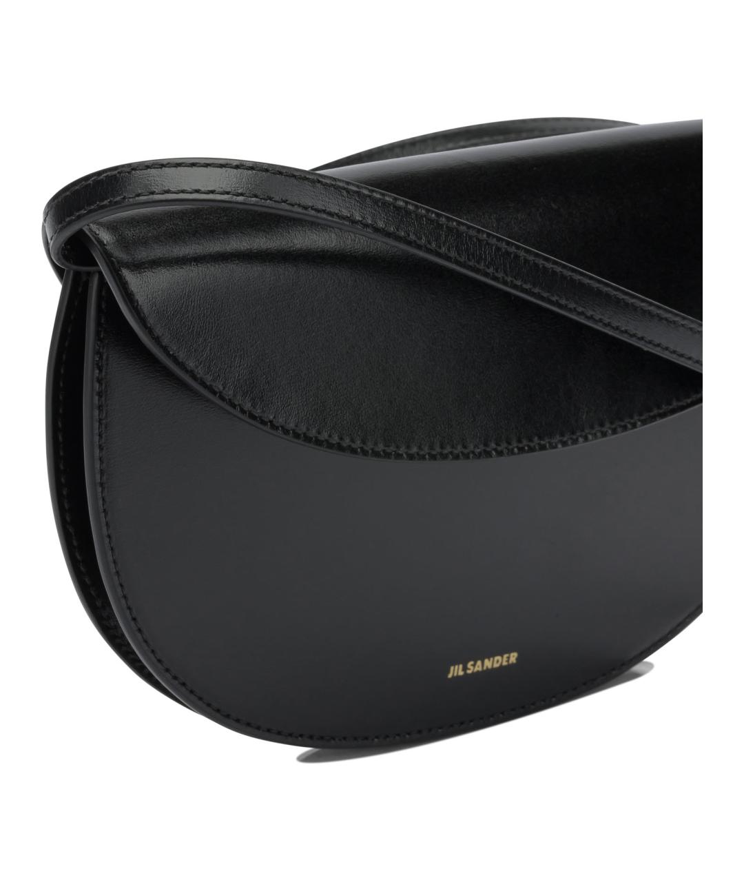 JIL SANDER Черный кожаный кошелек, фото 4