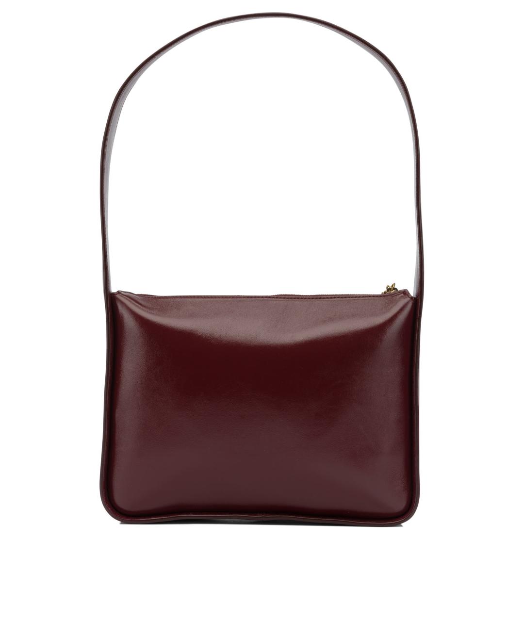 KHAITE Бордовая кожаная сумка через плечо, фото 3