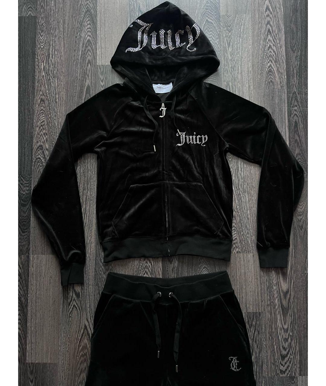 JUICY COUTURE Черный велюровый спортивные костюмы, фото 3