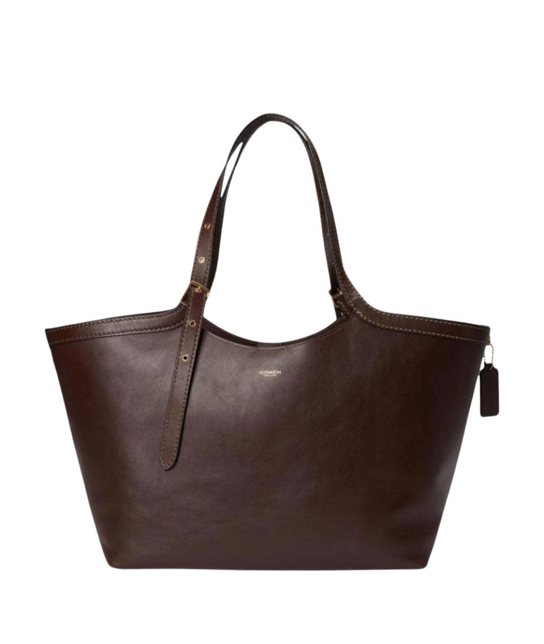 COACH Коричневая кожаная сумка тоут, фото 1