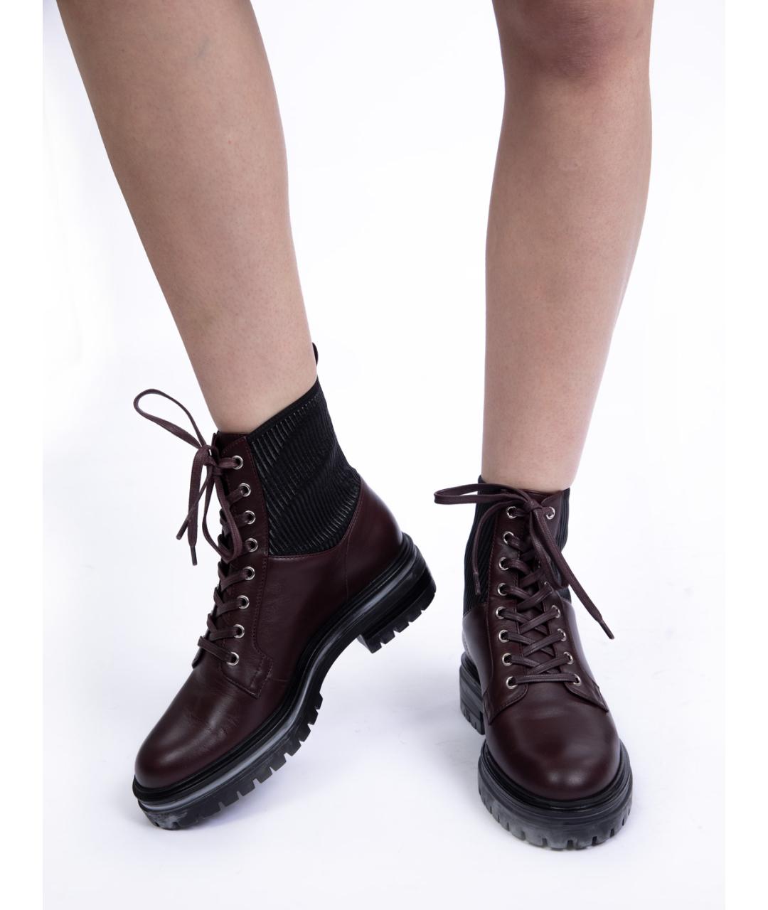 GIANVITO ROSSI Коричневые кожаные ботинки, фото 7