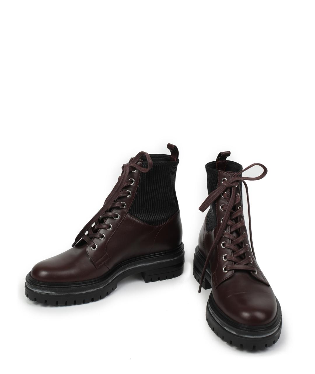 GIANVITO ROSSI Коричневые кожаные ботинки, фото 3