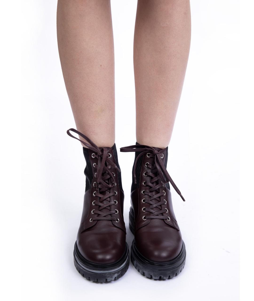 GIANVITO ROSSI Коричневые кожаные ботинки, фото 6