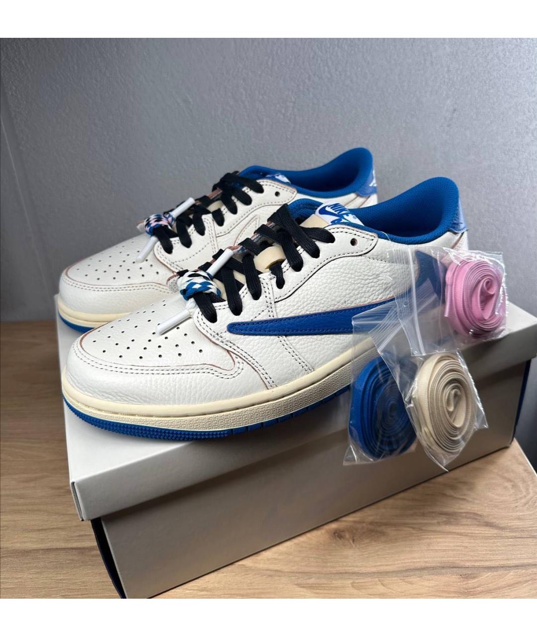 NIKE Белые кожаные низкие кроссовки / кеды, фото 5