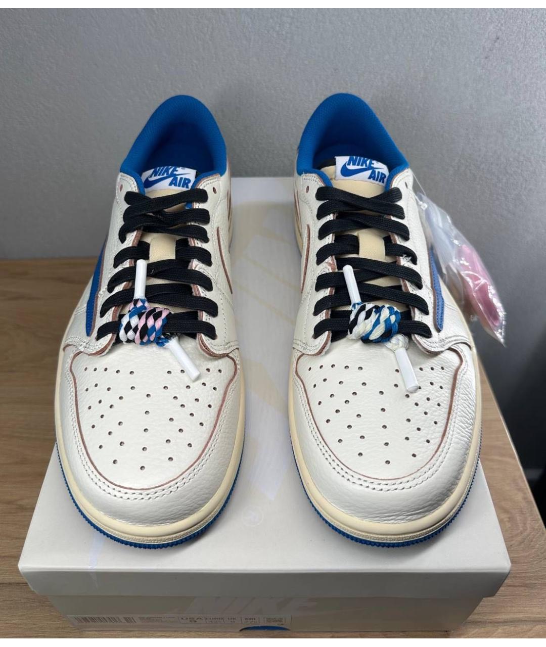 NIKE Белые кожаные низкие кроссовки / кеды, фото 2