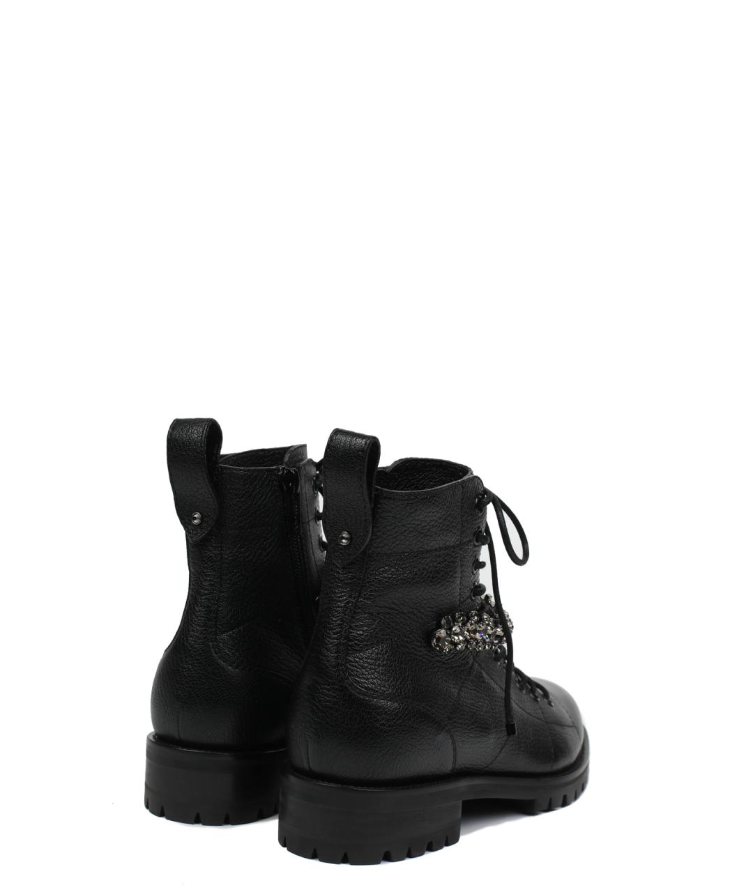 JIMMY CHOO Черные кожаные ботинки, фото 4