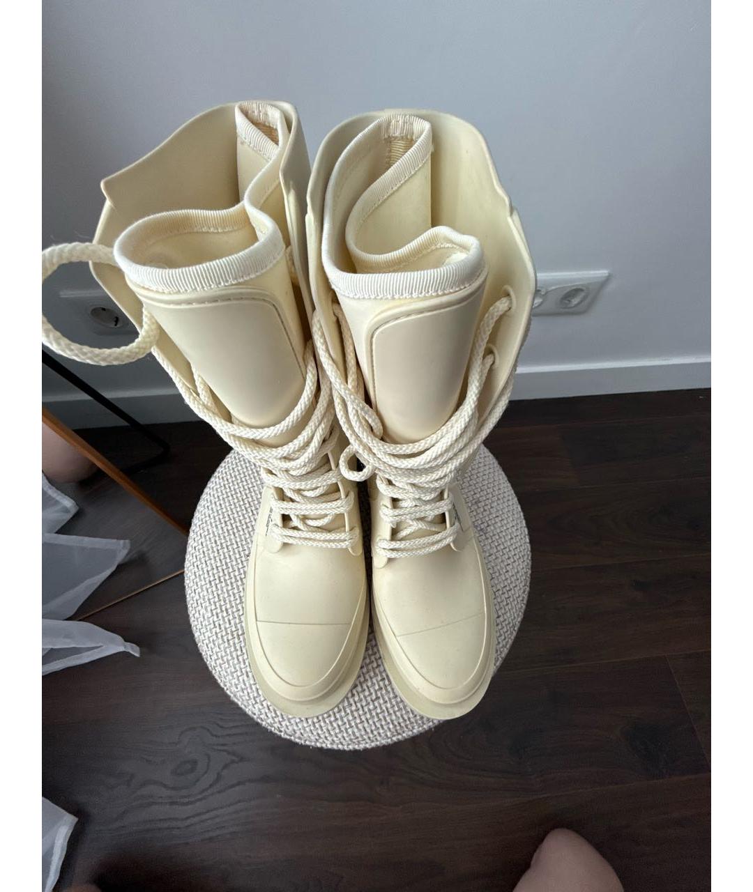 CHRISTIAN DIOR Бежевые резиновые ботинки, фото 3