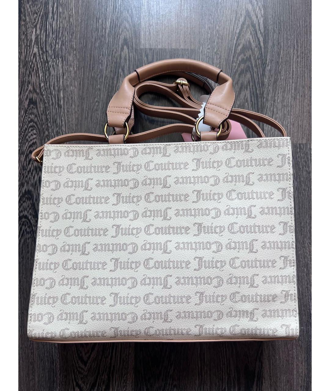 JUICY COUTURE Бежевая сумка тоут из искусственной кожи, фото 2