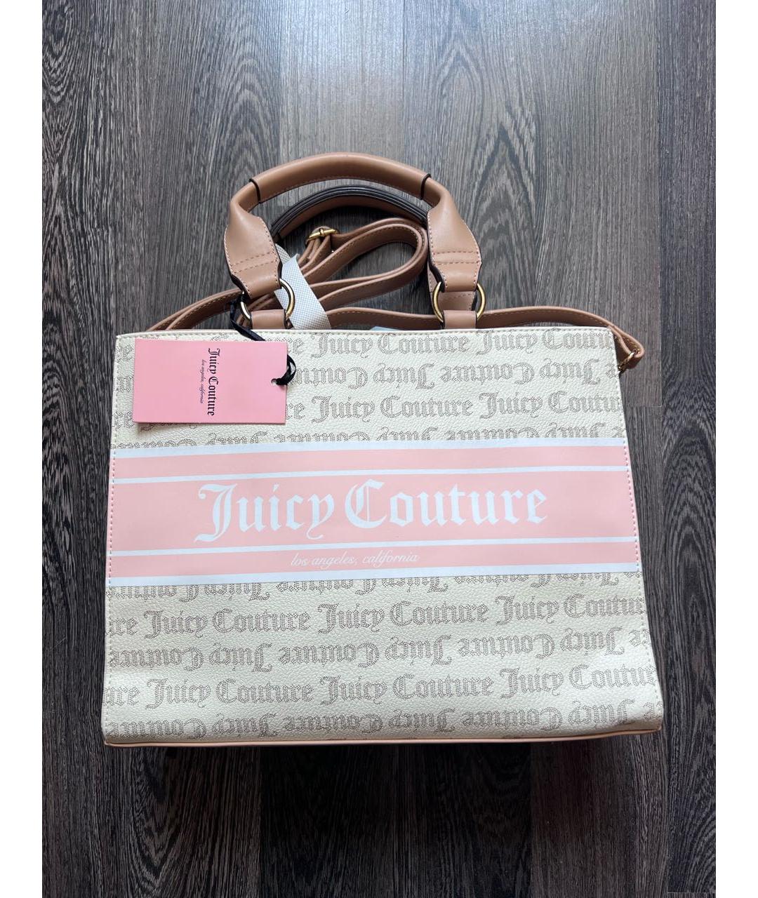 JUICY COUTURE Бежевая сумка тоут из искусственной кожи, фото 8