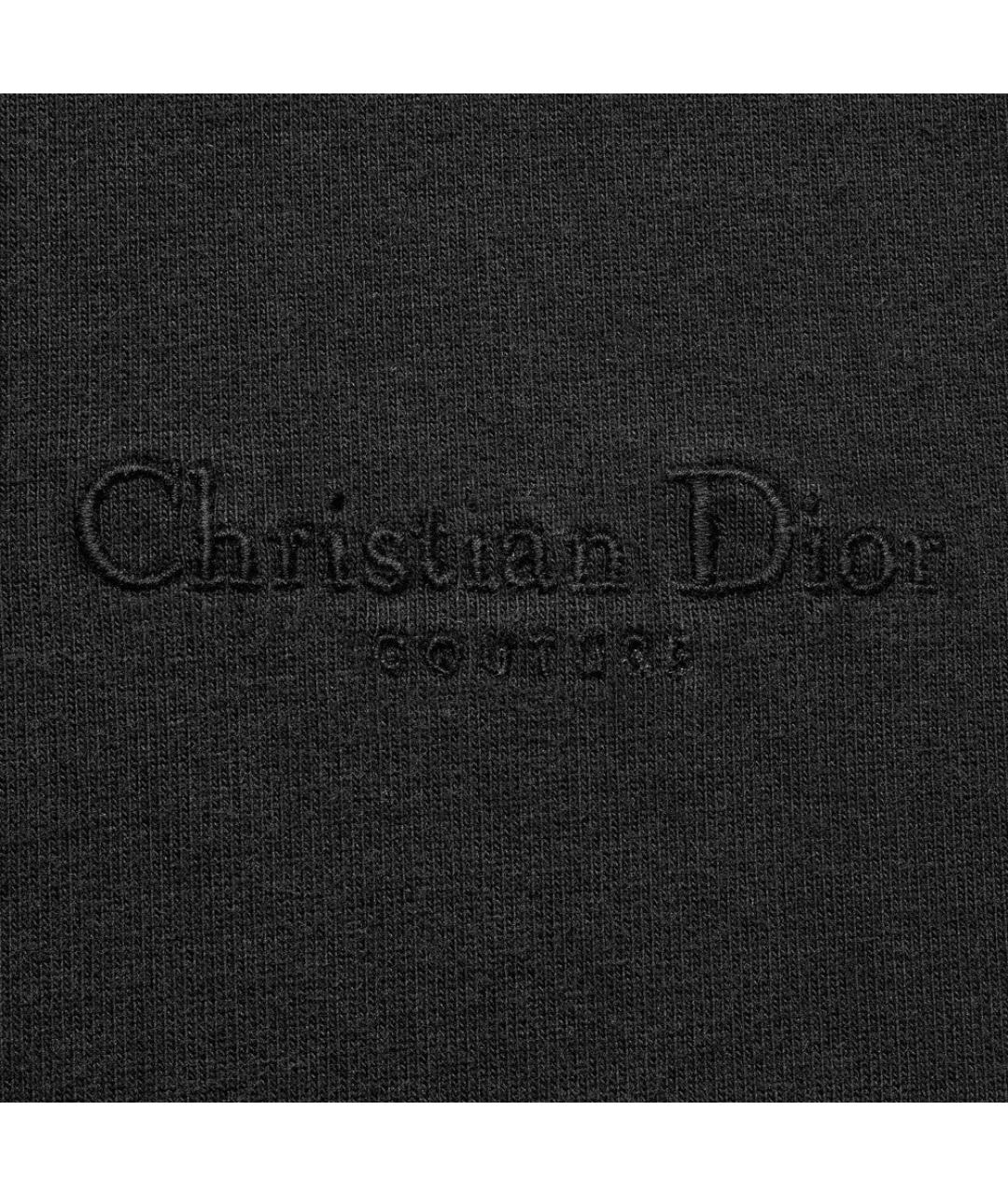 CHRISTIAN DIOR Черная хлопковая футболка, фото 3