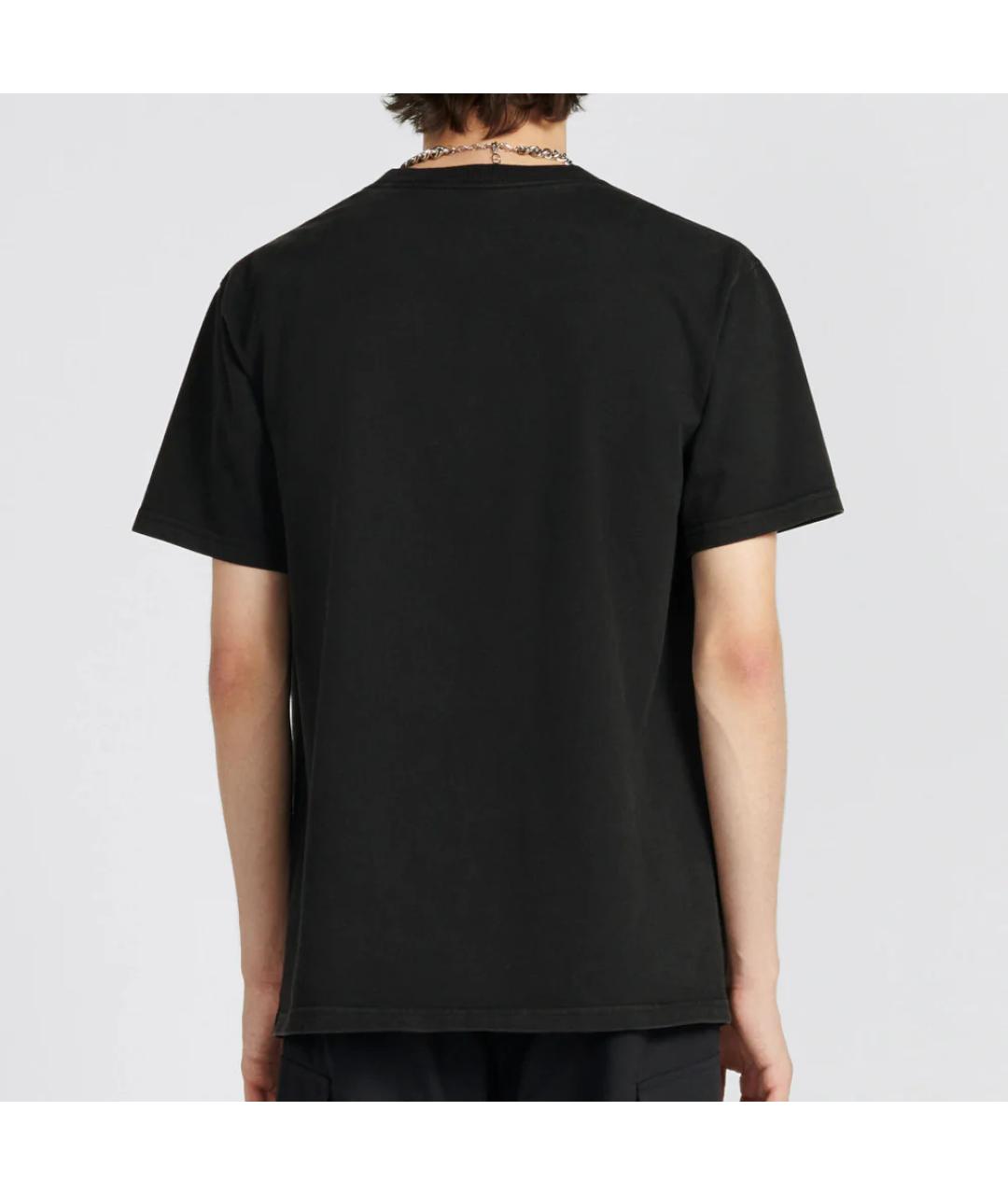 CHRISTIAN DIOR Черная хлопковая футболка, фото 6
