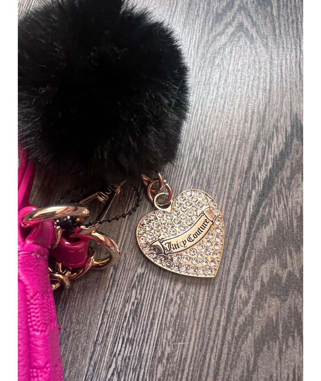 JUICY COUTURE Фуксия сумка с короткими ручками из искусственной кожи, фото 4