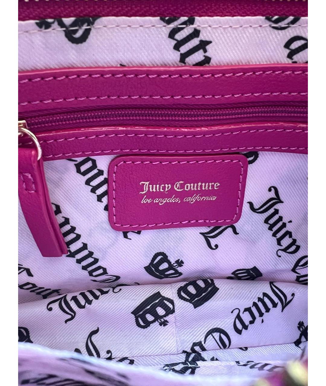 JUICY COUTURE Фуксия сумка с короткими ручками из искусственной кожи, фото 3