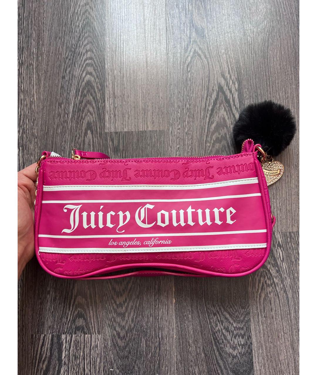 JUICY COUTURE Фуксия сумка с короткими ручками из искусственной кожи, фото 8