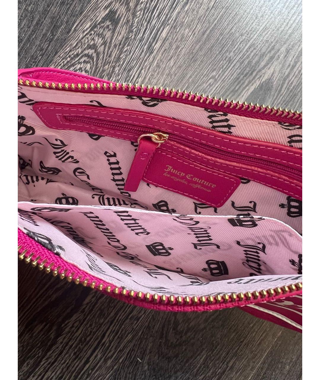JUICY COUTURE Фуксия сумка с короткими ручками из искусственной кожи, фото 6