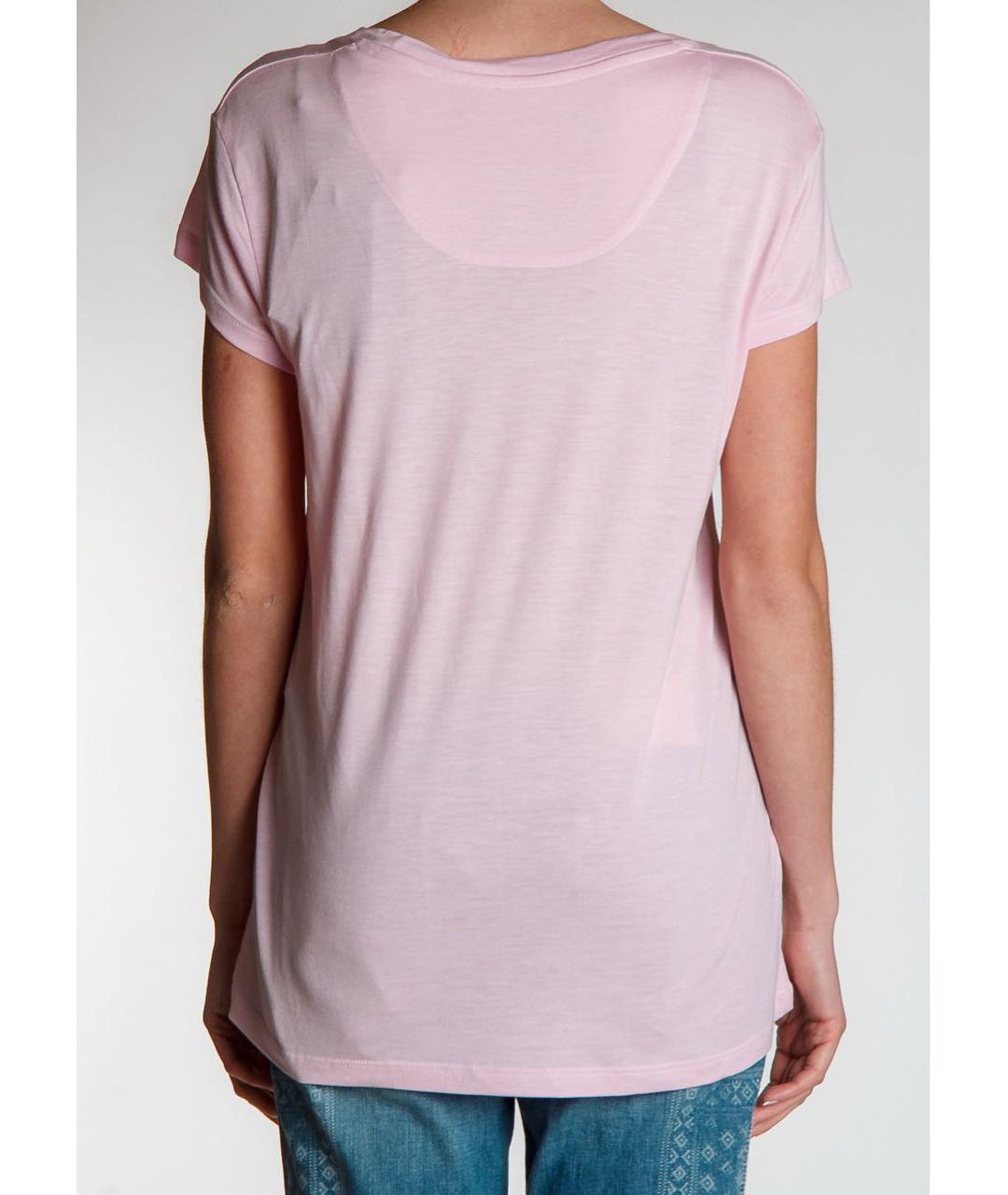 PHILIPP PLEIN Розовая хлопковая футболка, фото 5