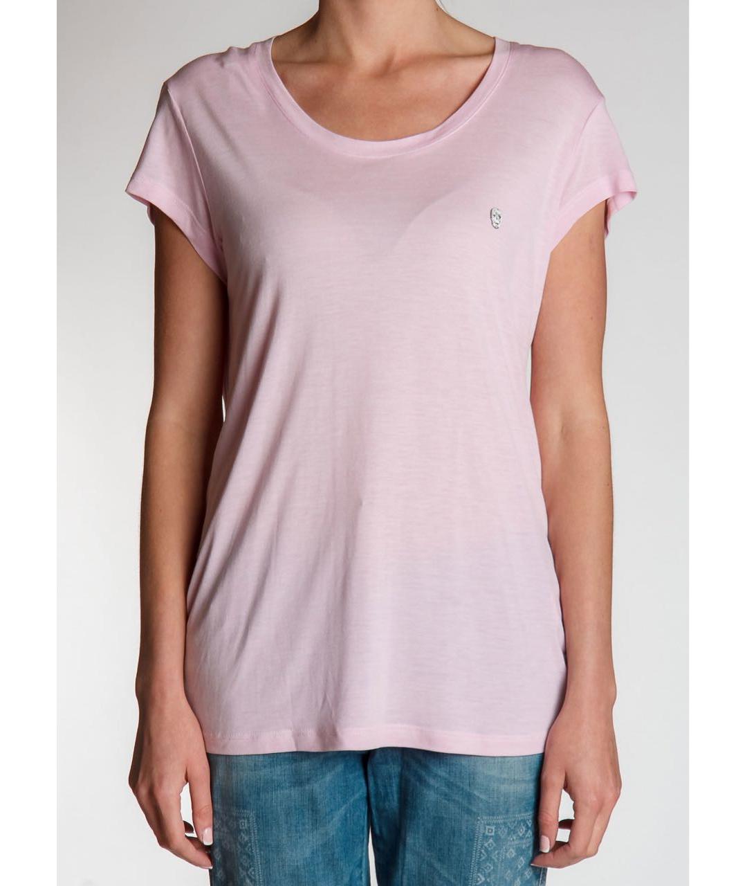 PHILIPP PLEIN Розовая хлопковая футболка, фото 2