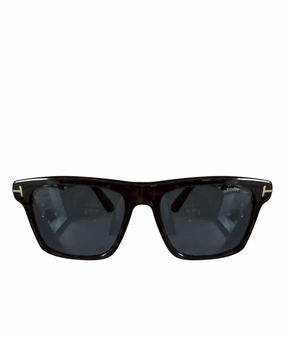 TOM FORD Коричневые пластиковые солнцезащитные очки, фото 1