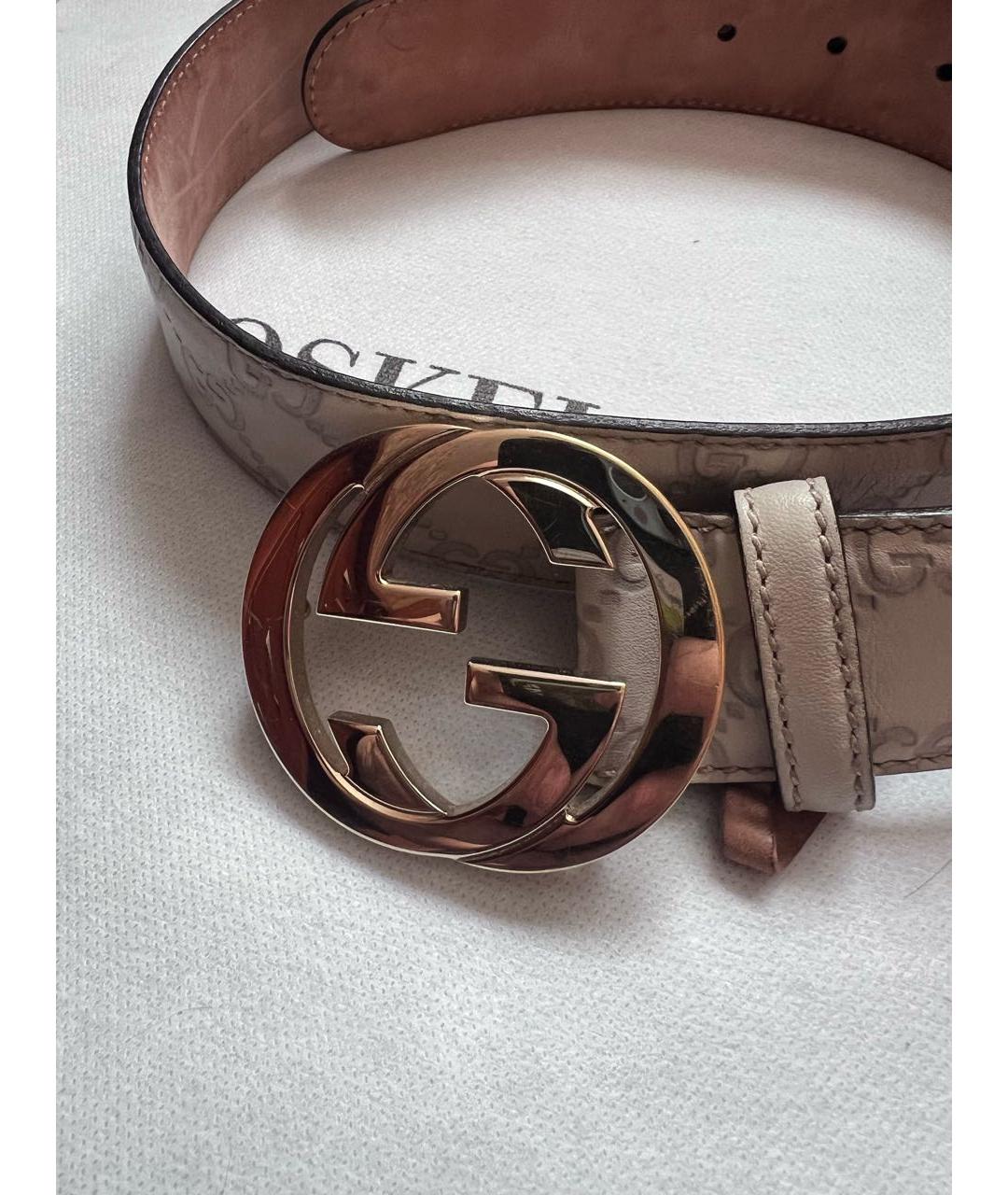 GUCCI Белый кожаный ремень, фото 3