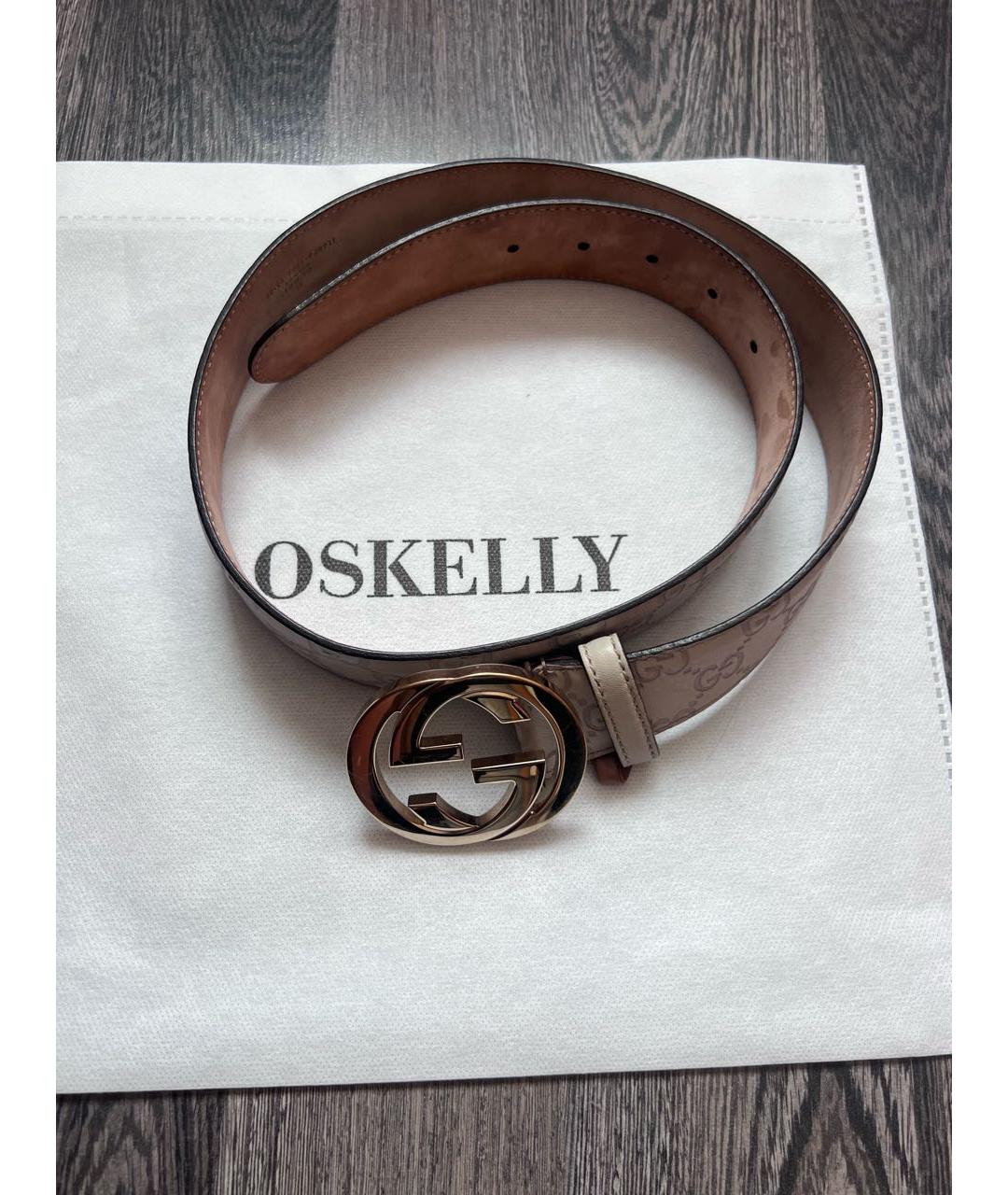 GUCCI Белый кожаный ремень, фото 7