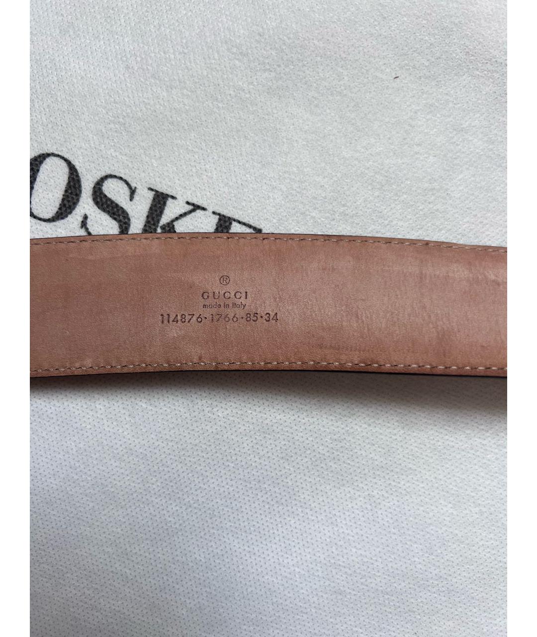 GUCCI Белый кожаный ремень, фото 5