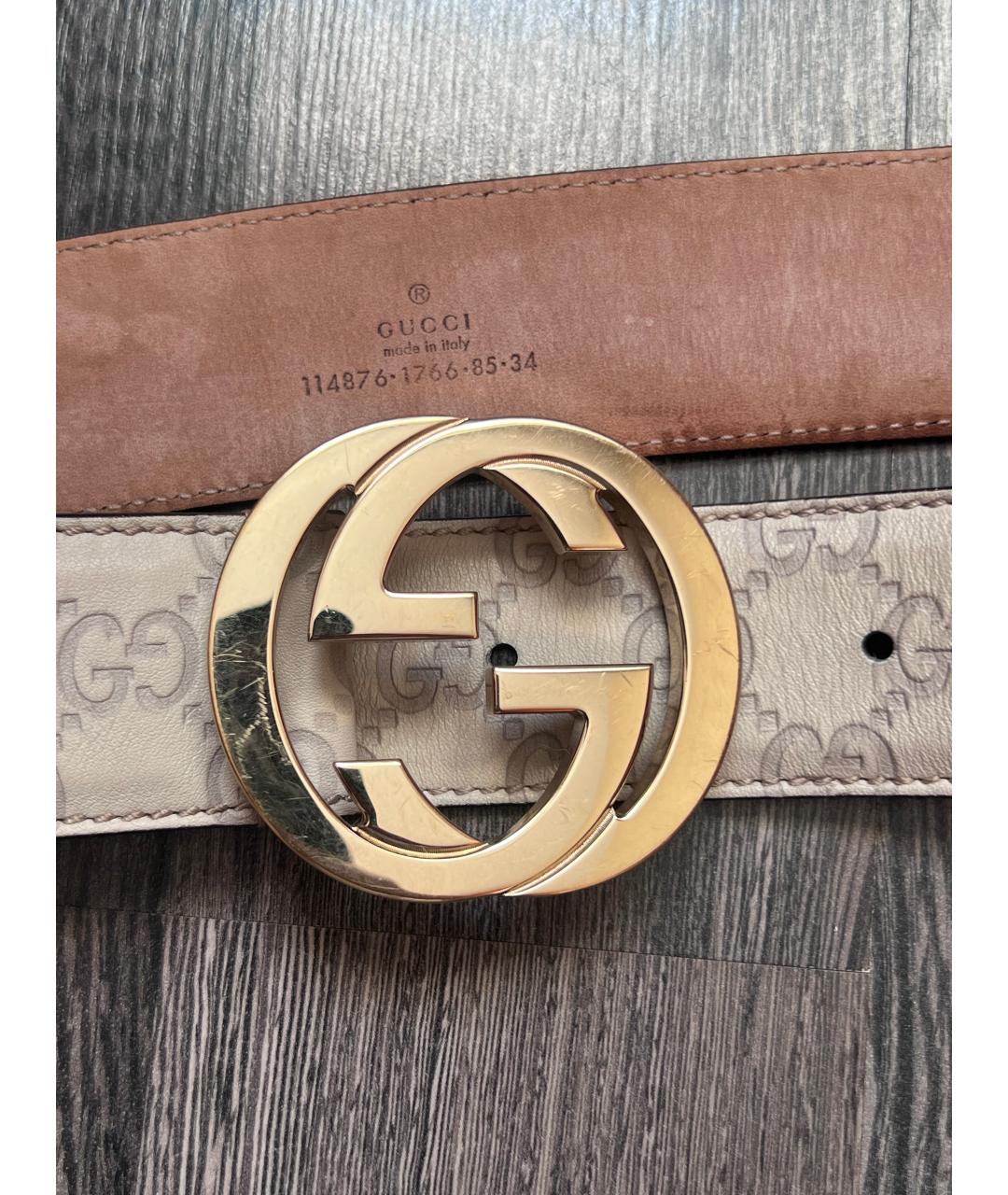 GUCCI Белый ремень, фото 2