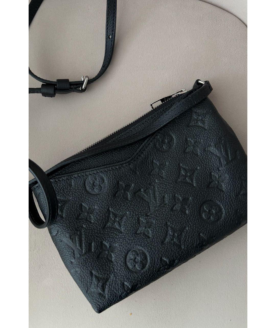 LOUIS VUITTON Черная кожаная сумка через плечо, фото 2