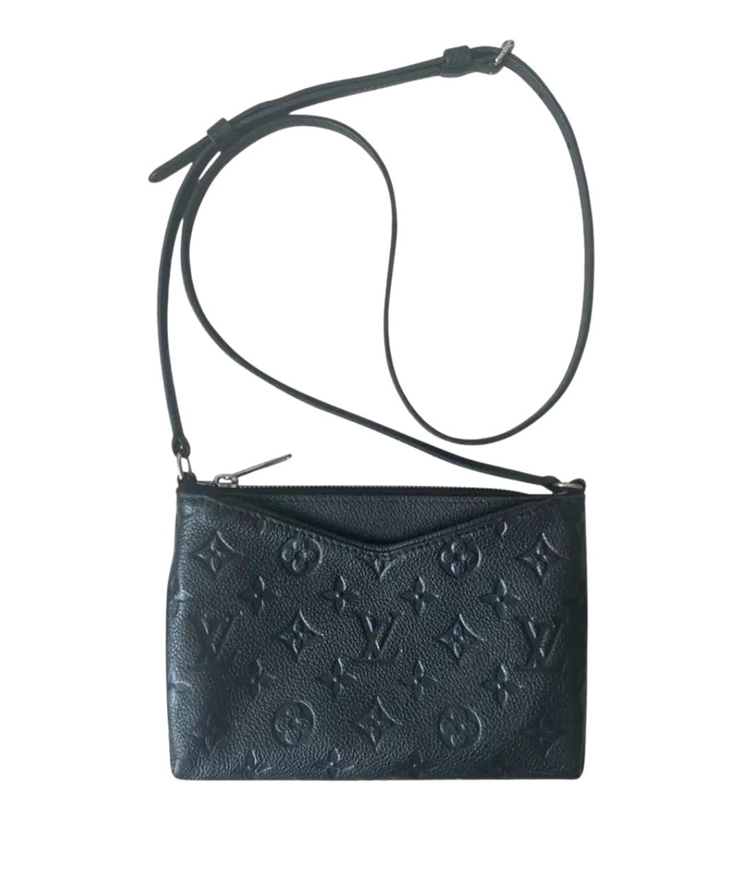 LOUIS VUITTON Черная кожаная сумка через плечо, фото 1