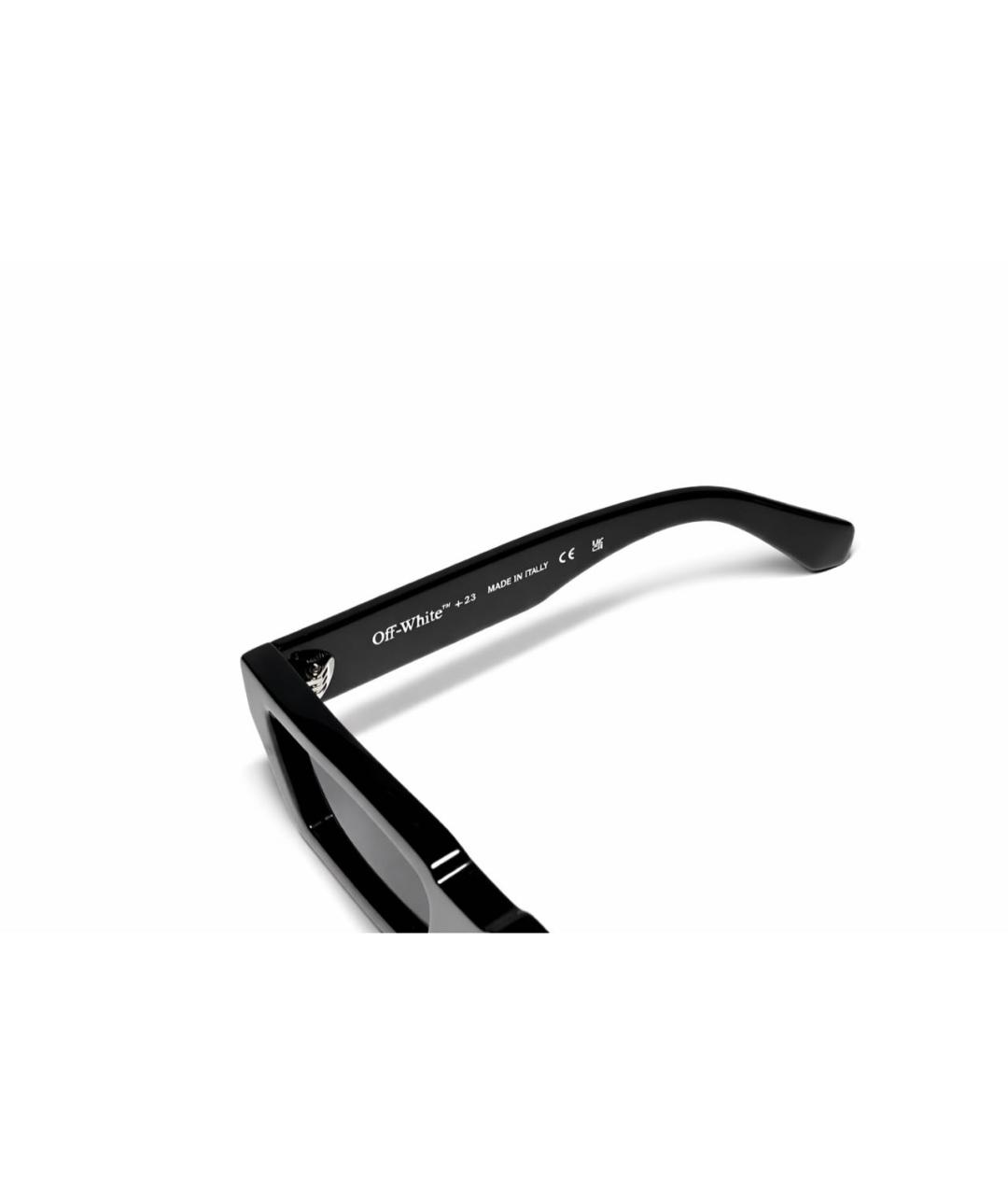 OFF-WHITE Черные пластиковые солнцезащитные очки, фото 3