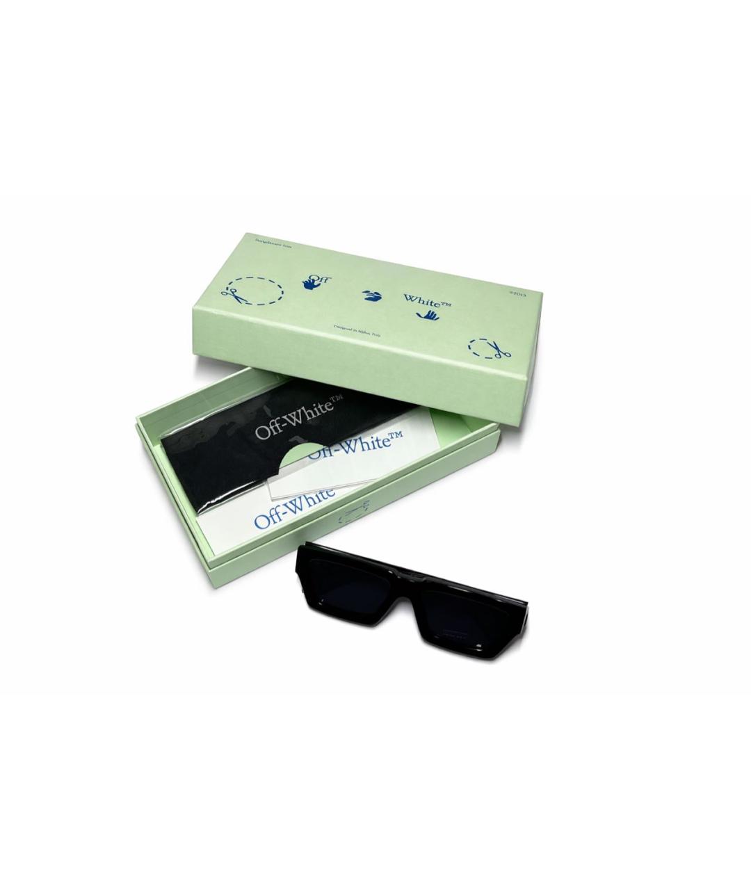 OFF-WHITE Черные пластиковые солнцезащитные очки, фото 2