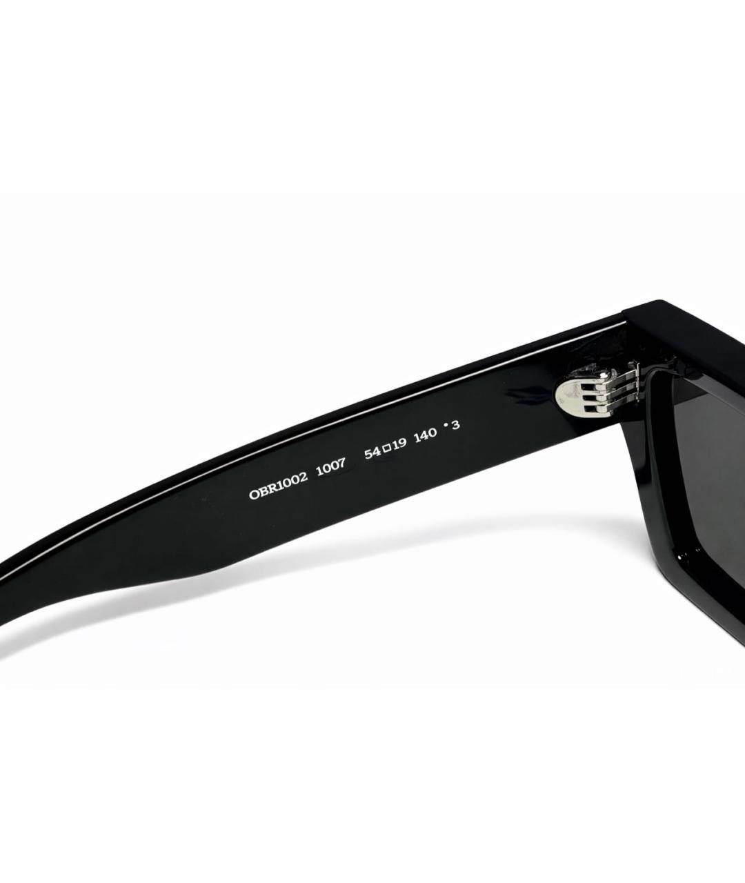 OFF-WHITE Черные пластиковые солнцезащитные очки, фото 4