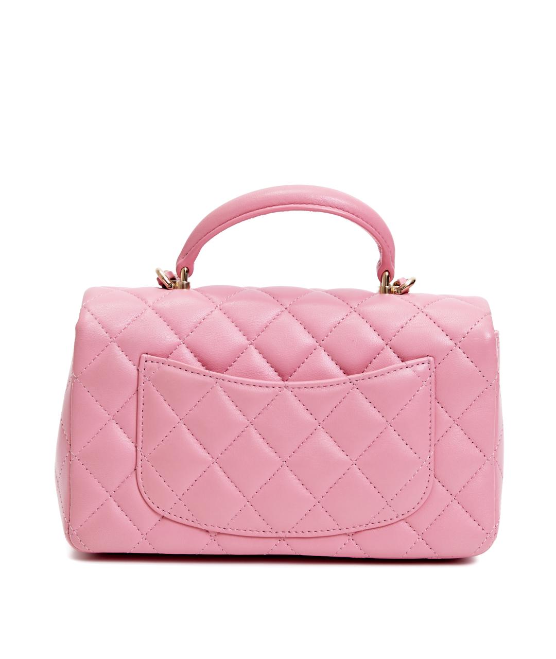 CHANEL Розовая кожаная сумка через плечо, фото 3