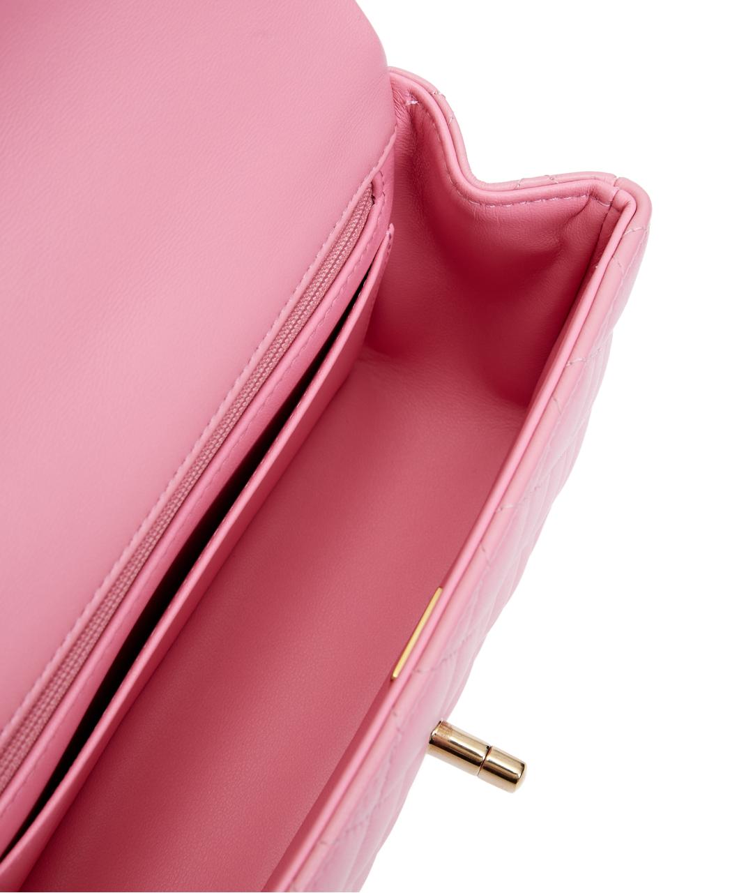 CHANEL Розовая кожаная сумка через плечо, фото 7