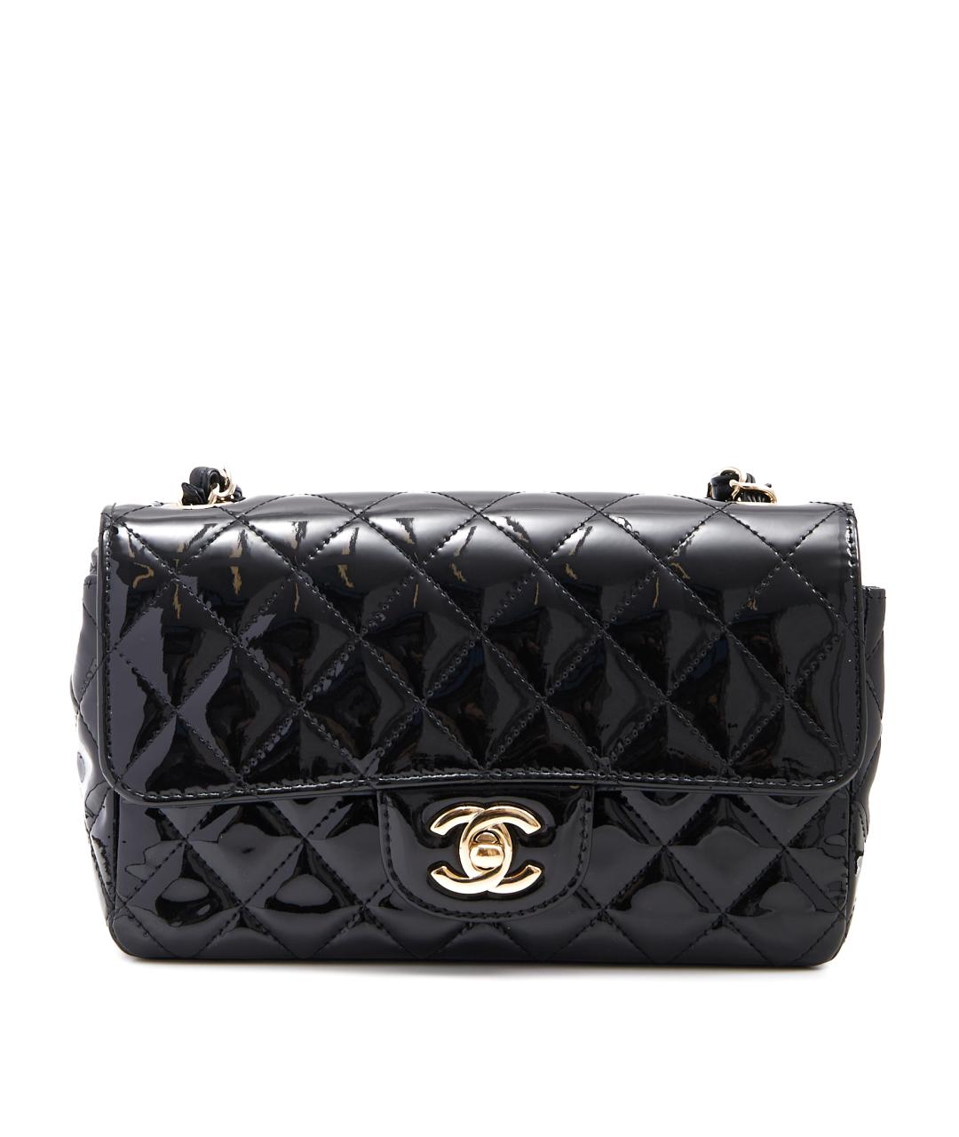 CHANEL Черная кожаная сумка через плечо, фото 8